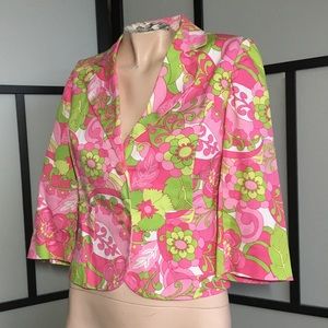 Pink & Green Floral Blazer